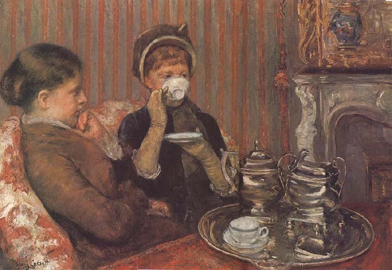 Mary Cassatt Afternoon tea oil painting image